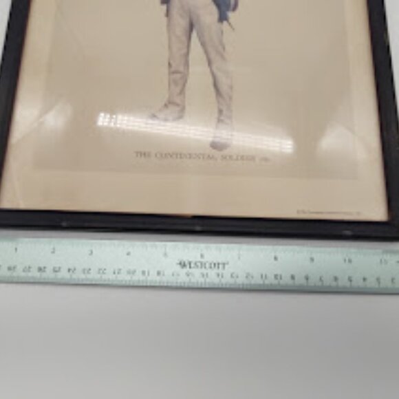 Vintage 1962 Continental Insurance Soldier 1781 Tom Lovell Litho Print in Frame - Picture 14 of 15